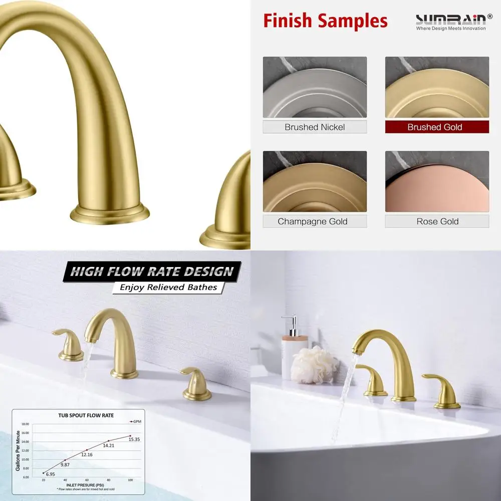 Римский смеситель для ванны с высоким потоком и 3 отверстиями из матового золота с латунным грубым клапаном
Римский смеситель для ванны с высоким потоком и 3 отверстиями из матового золота с латунным грубым клапаном