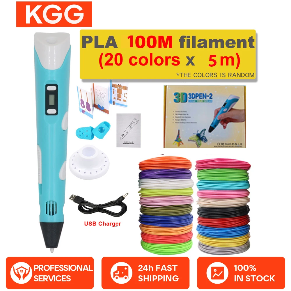 3D Pen For Children 3D Printing Drawing Pen DIY Funny Set for Kids Chidren Birthday Chrismas Creative Gift with PLA Filament
3D Pen For Children 3D Printing Drawing Pen DIY Funny Set for Kids Chidren Birthday Chrismas Creative Gift with PLA Filament