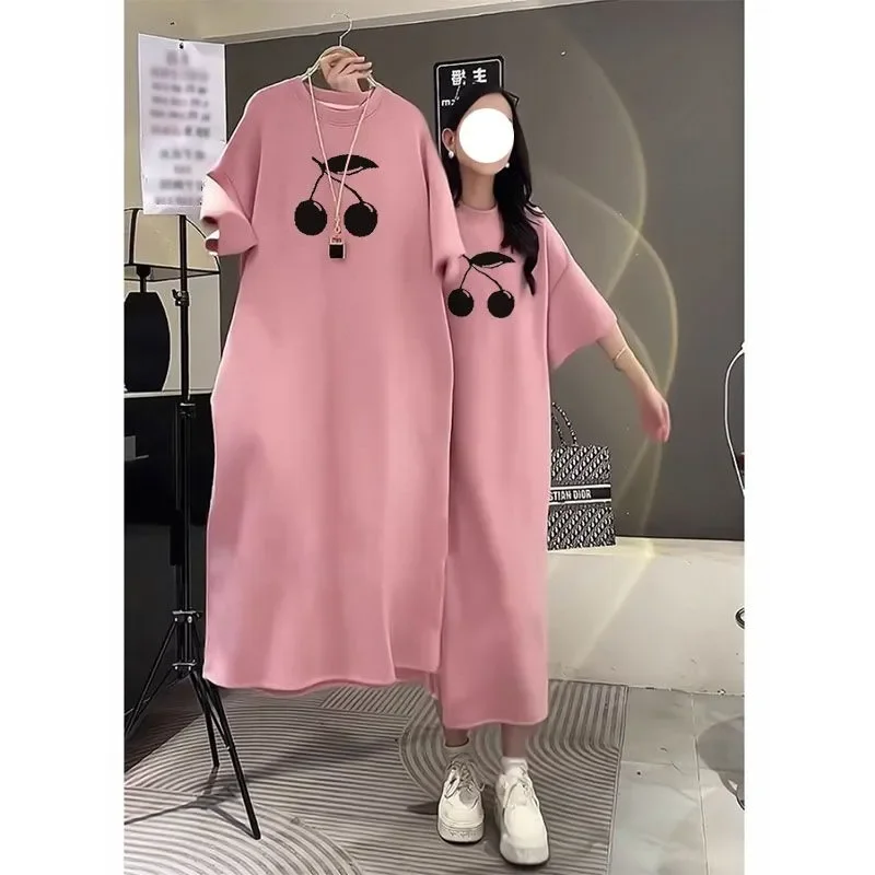 Women's Loose Long Sleep Dress Cherry Print Casual Summer Nightgown
Women's Loose Long Sleep Dress Cherry Print Casual Summer Nightgown