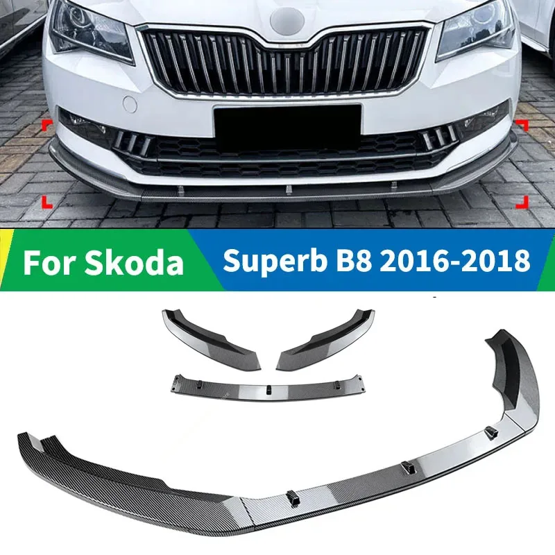For Skoda Superb B8 2016 2017 2018 Front Bumper Lip Splitter Front Blade Chin Diffuser Spoiler Cars Accessories Body Kits Tuning
For Skoda Superb B8 2016 2017 2018 Front Bumper Lip Splitter Front Blade Chin Diffuser Spoiler Cars Accessories Body Kits Tuning