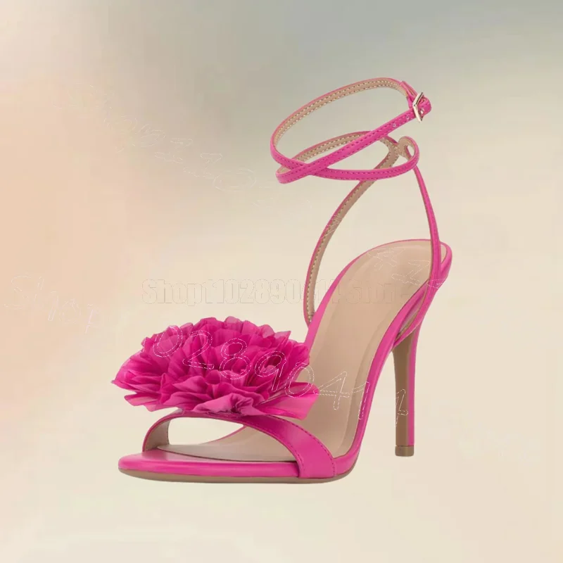 Rose Red Ruffles Flower Open Toe Sandals Buckle Strap Women Shoes Thin High Heels Party Banquet Dating 2025 Zapatos Para Mujere
Rose Red Ruffles Flower Open Toe Sandals Buckle Strap Women Shoes Thin High Heels Party Banquet Dating 2025 Zapatos Para Mujere