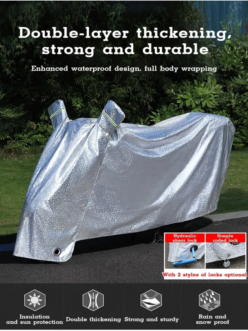 Electric car motorbike cover battery car rain cover thickened sunscreen car coat cover sunshade cover cloth rainproof dust cover
Electric car motorbike cover battery car rain cover thickened sunscreen car coat cover sunshade cover cloth rainproof dust cover