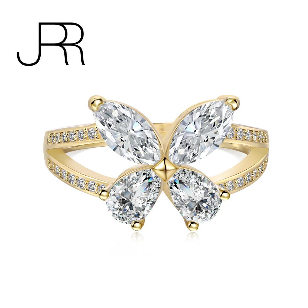 JRR Fashion Korean Design 925 Sterling Silver 18K Gold Butterfly Fine Women Girls Party Ring Jewelry For Girls Chirstmas Gift
JRR Fashion Korean Design 925 Sterling Silver 18K Gold Butterfly Fine Women Girls Party Ring Jewelry For Girls Chirstmas Gift