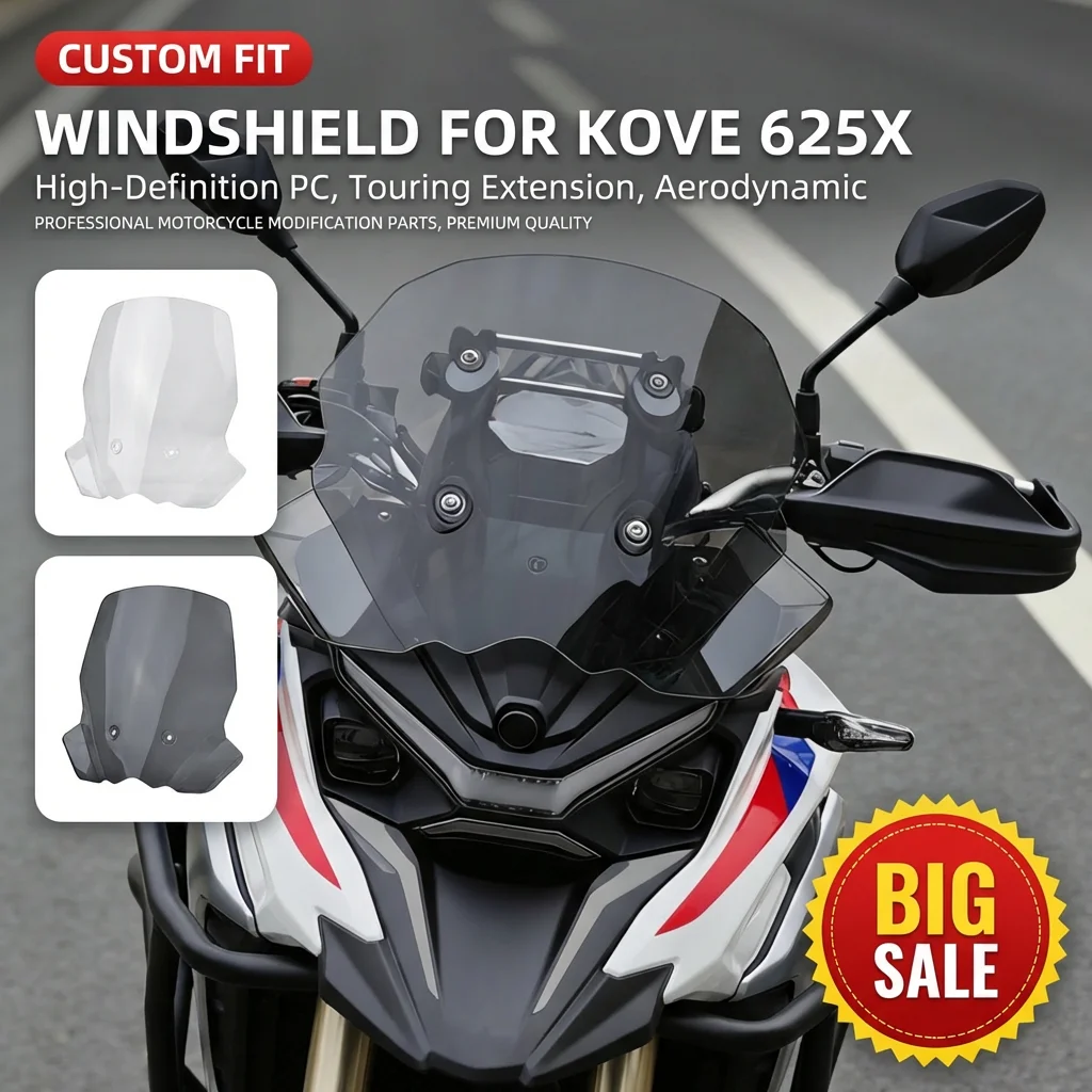 Windshield for Kove 625X Motorcycle Windscreen Extension Touring Adventure Aerodynamic Spoiler Modified Accessories Parts Pro
Windshield for Kove 625X Motorcycle Windscreen Extension Touring Adventure Aerodynamic Spoiler Modified Accessories Parts Pro