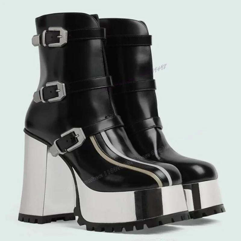 Black Strappy Buckle Platform Ankle Boots Round Toe Shoes for Women Chunky High Heels Runway Sexy Shoes 2023 Zapatos Para Mujere
Black Strappy Buckle Platform Ankle Boots Round Toe Shoes for Women Chunky High Heels Runway Sexy Shoes 2023 Zapatos Para Mujere