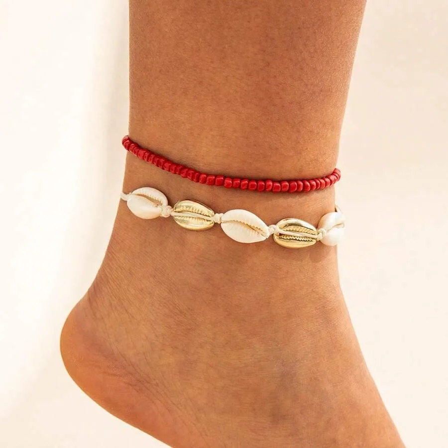Shell Jewelry European And American Ocean Beach Vacation Style Beaded Two-Piece Set Color-Contrast Shell Handmade Anklet
Shell Jewelry European And American Ocean Beach Vacation Style Beaded Two-Piece Set Color-Contrast Shell Handmade Anklet