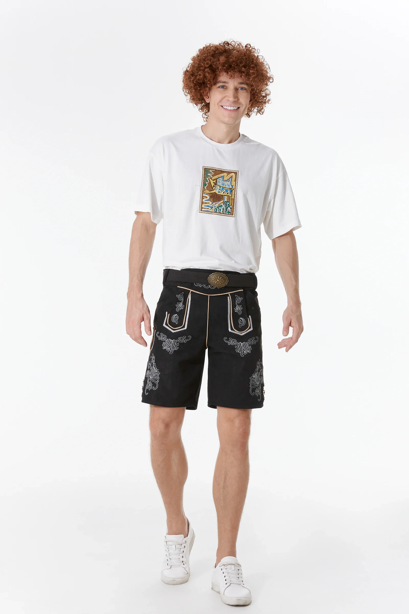 Men Carnival Oktoberfest Costume Bavarian Lederhosen Shorts Clubs Bartender Cosplay Halloween Fancy Party Dress
Men Carnival Oktoberfest Costume Bavarian Lederhosen Shorts Clubs Bartender Cosplay Halloween Fancy Party Dress
