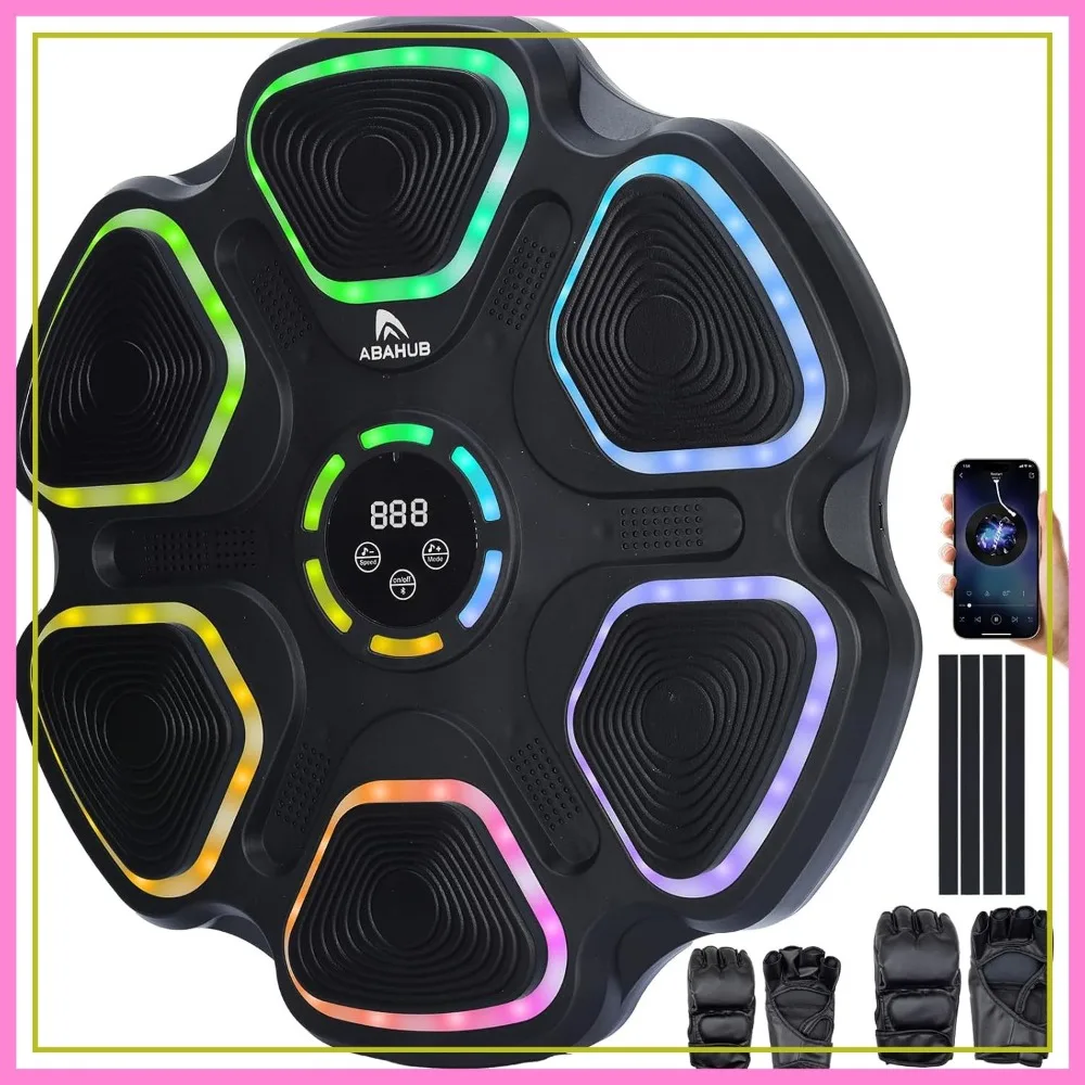 Music Boxing Machine with 11 Modes & Bluetooth, Home Fitness Equipment with Gloves, Wall Mounted Interactive Target
Music Boxing Machine with 11 Modes & Bluetooth, Home Fitness Equipment with Gloves, Wall Mounted Interactive Target