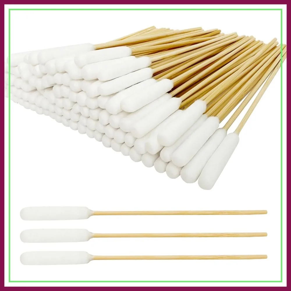 100 Pcs 6-Inch Long Cotton Swabs with Bamboo Handle for Dog Ear Cleaning, Gun Cleaning, Electronics Detailing & Wound Care
100 Pcs 6-Inch Long Cotton Swabs with Bamboo Handle for Dog Ear Cleaning, Gun Cleaning, Electronics Detailing & Wound Care