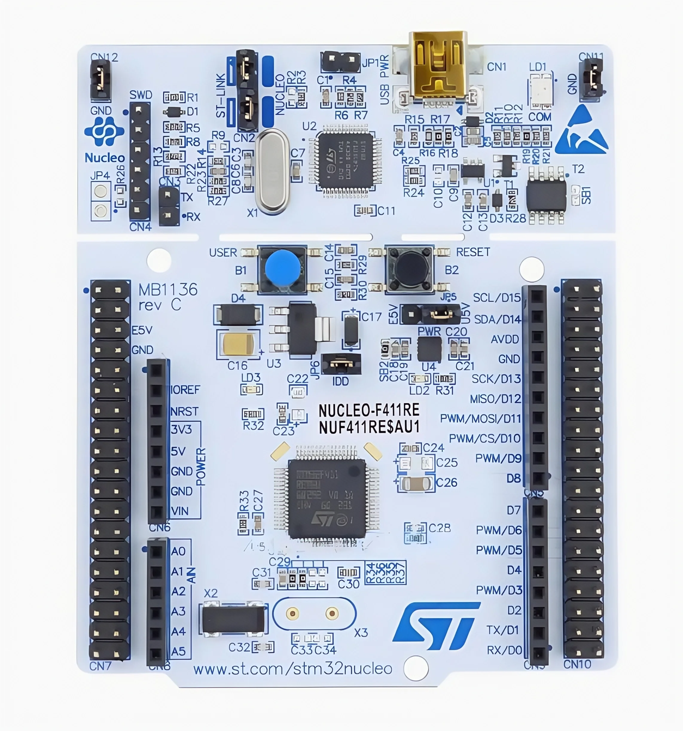 Плата разработки NUCLEO-F411RE M32Nucleo-64 с микроконтроллером M32F411RE, новая и оригинальная
Плата разработки NUCLEO-F411RE M32Nucleo-64 с микроконтроллером M32F411RE, новая и оригинальная