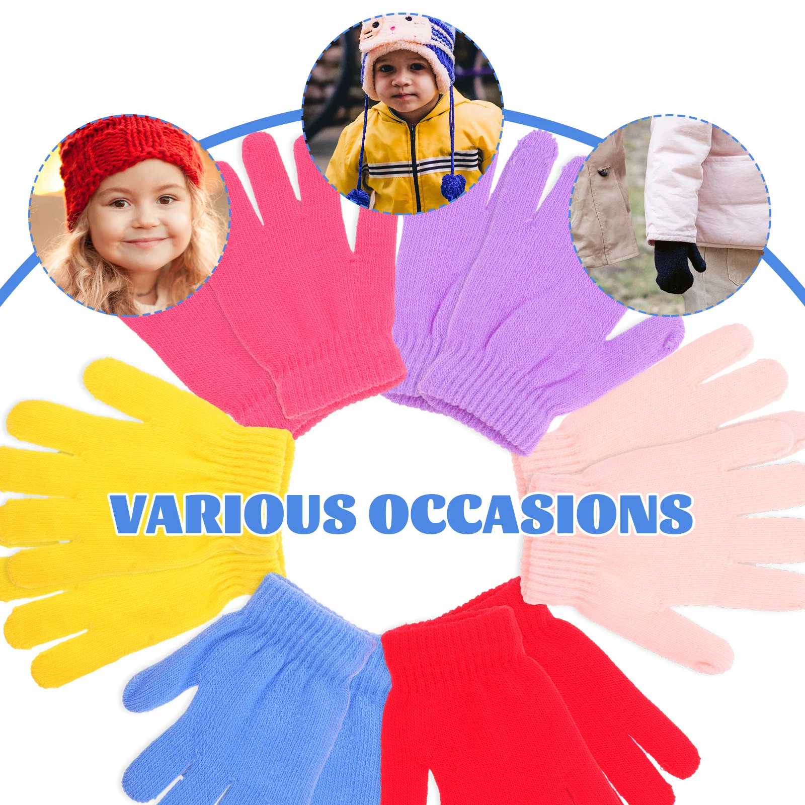 Finger Fleece Warm 6 Pairs Cold-proof Mittens Thick Velvet Winter Kids Outdoor Gloves Non-skid Thermal Durable Knitted Material
Finger Fleece Warm 6 Pairs Cold-proof Mittens Thick Velvet Winter Kids Outdoor Gloves Non-skid Thermal Durable Knitted Material