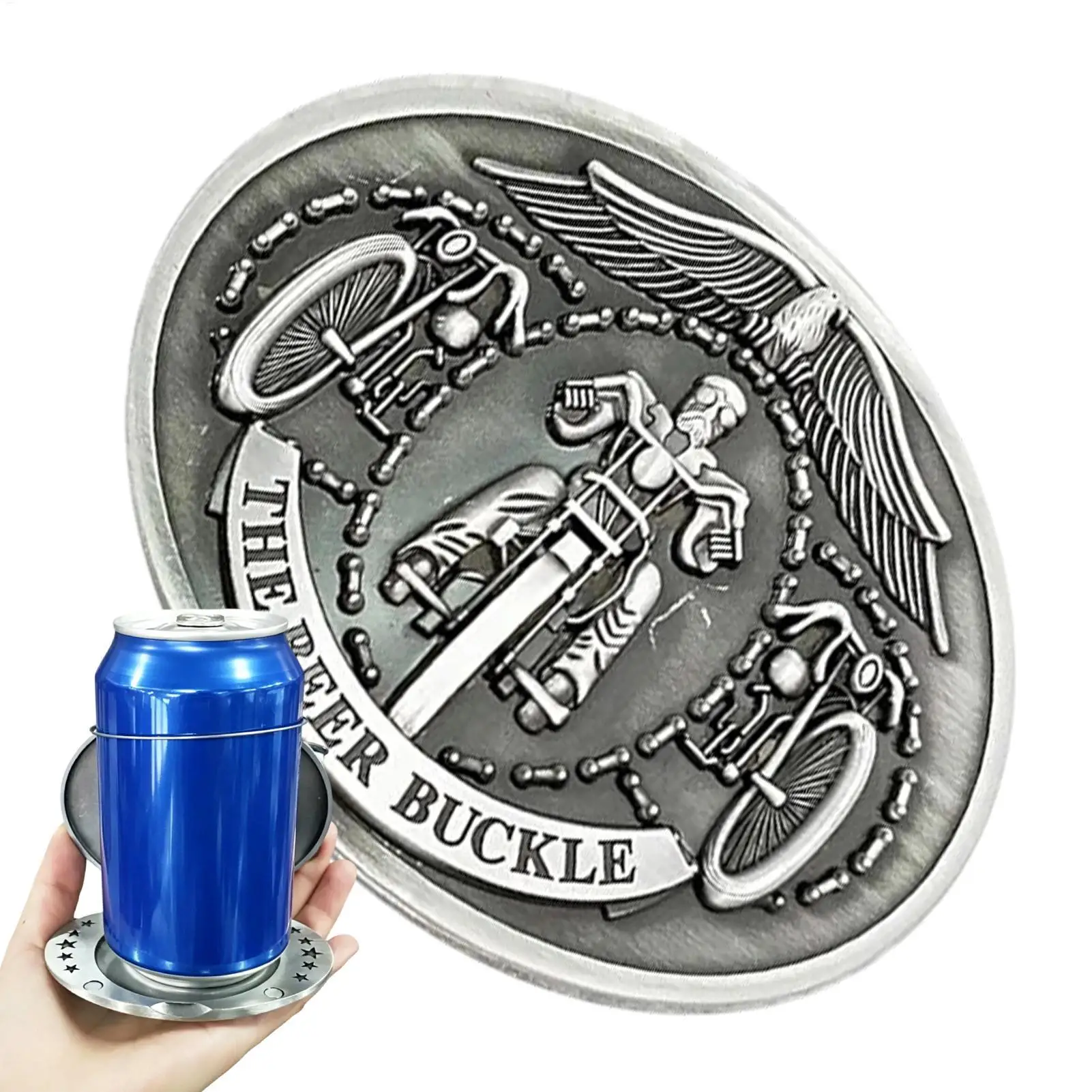 Vintage Hands Free Belt Buckle Beer Holder Funny Portable Metal Drink Holder For Water Bottle Beer Beverage, Party Family Gather
Vintage Hands Free Belt Buckle Beer Holder Funny Portable Metal Drink Holder For Water Bottle Beer Beverage, Party Family Gather