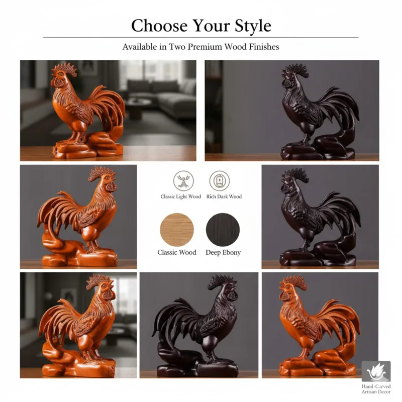 3D Statue Ebony Wood Rooster Statue Hand Carved Chinese Zodiac Chicken Figurine Lucky Home Living Room TV Cabinet Decor Gift New
3D Statue Ebony Wood Rooster Statue Hand Carved Chinese Zodiac Chicken Figurine Lucky Home Living Room TV Cabinet Decor Gift New