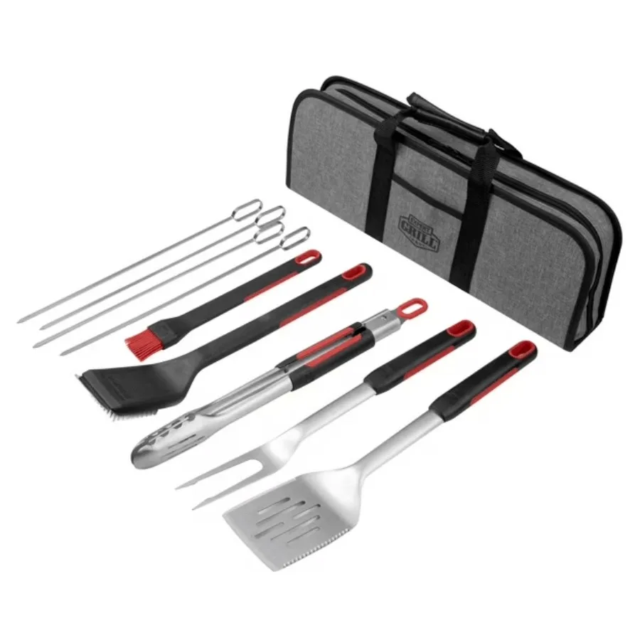 Набор инструментов для гриля Expert Grill SS для барбекю, 10 предметов включает в себя лопаточку, щипцы, вилку, щетку и шампуры
Набор инструментов для гриля Expert Grill SS для барбекю, 10 предметов включает в себя лопаточку, щипцы, вилку, щетку и шампуры