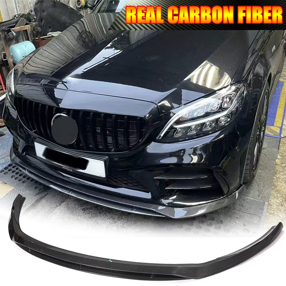 For Benz W205 C205 A205 C300 C200 2019UP Real Carbon Fiber Front Bumper Lip Spoiler Car Accessories
For Benz W205 C205 A205 C300 C200 2019UP Real Carbon Fiber Front Bumper Lip Spoiler Car Accessories