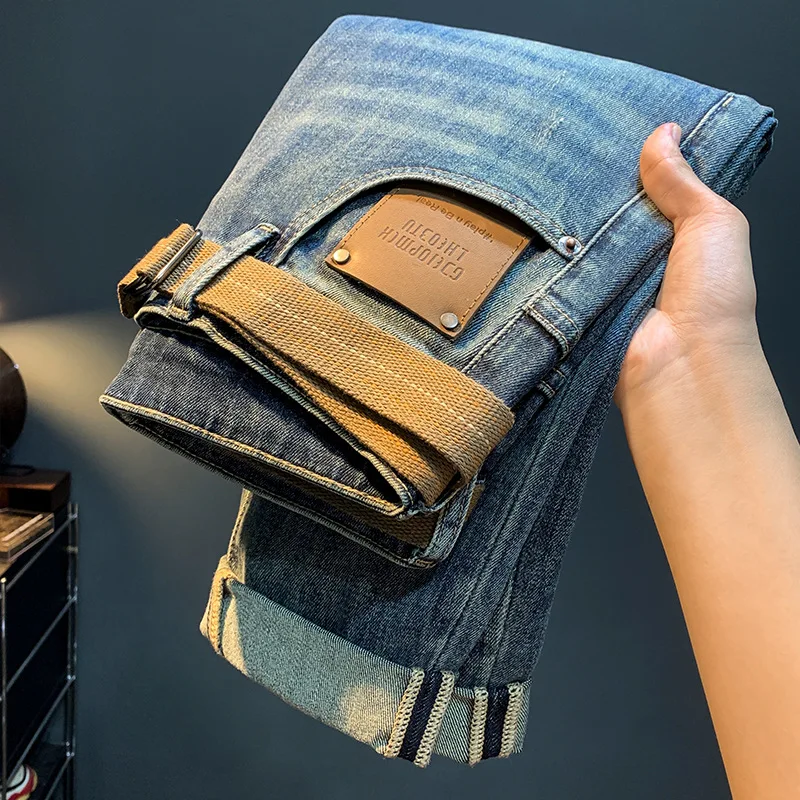 2024 autumn washed jeans men's trendy casual fitted straight blue soft and comfortable stretch high-end denim trousers
2024 autumn washed jeans men's trendy casual fitted straight blue soft and comfortable stretch high-end denim trousers