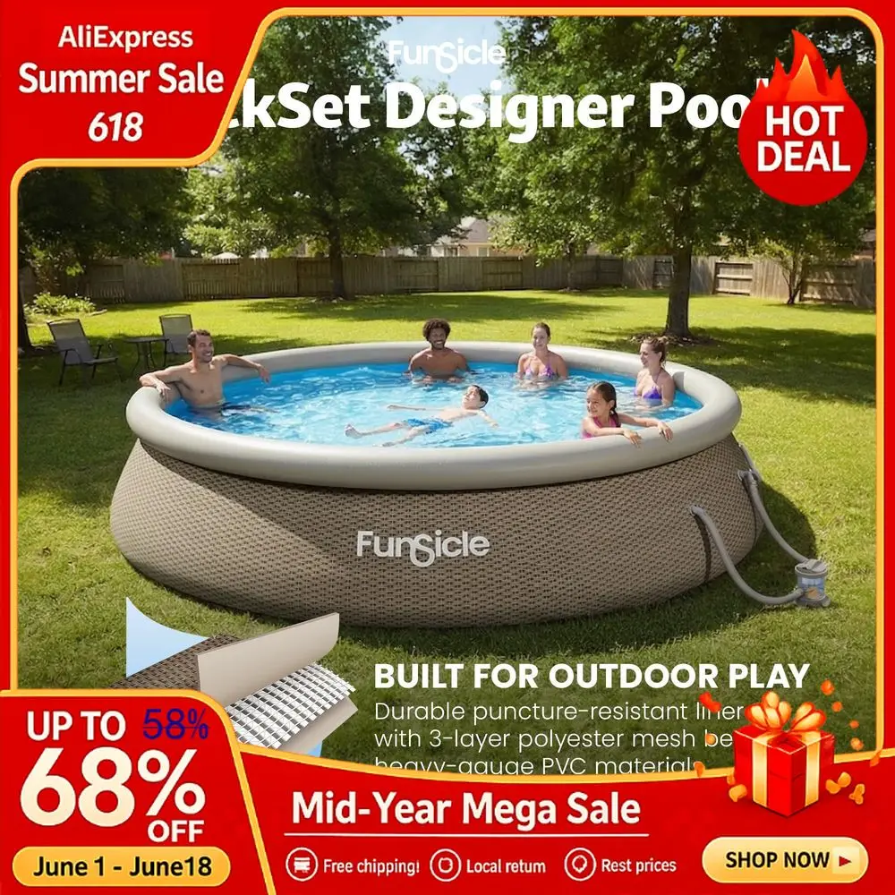 12 x 36 Round Above Ground Swimming Pool, with FiltraBoost 800 GPH Filter Pump, Type D Filter Cartridge Custom, Pools
12 x 36 Round Above Ground Swimming Pool, with FiltraBoost 800 GPH Filter Pump, Type D Filter Cartridge Custom, Pools