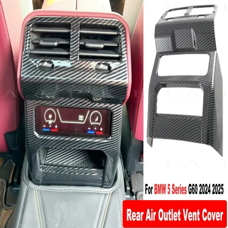For BMW 5 Series G60 2024 2025 ABS Carbon Fiber Rear Seat Air Outlet Vent Cover Back An-kick Car Decoration Accessories
For BMW 5 Series G60 2024 2025 ABS Carbon Fiber Rear Seat Air Outlet Vent Cover Back An-kick Car Decoration Accessories