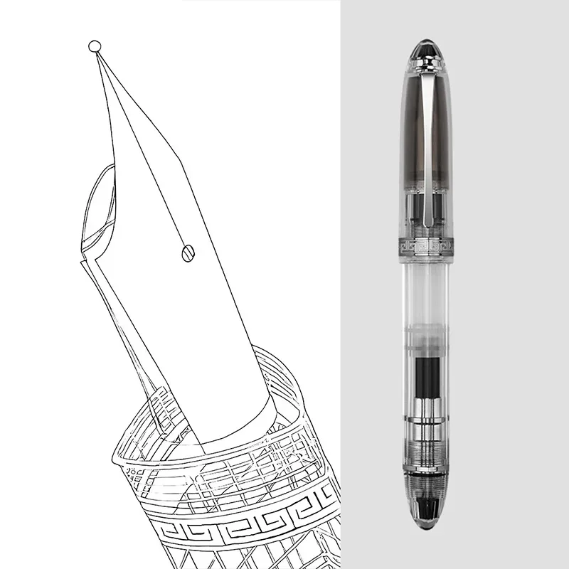 New MAJOHN V60 Triangular Orthographic Piston fountain Pen Roll Resistant Plug In Transparent Color Writing Practice Ink Pen
New MAJOHN V60 Triangular Orthographic Piston fountain Pen Roll Resistant Plug In Transparent Color Writing Practice Ink Pen