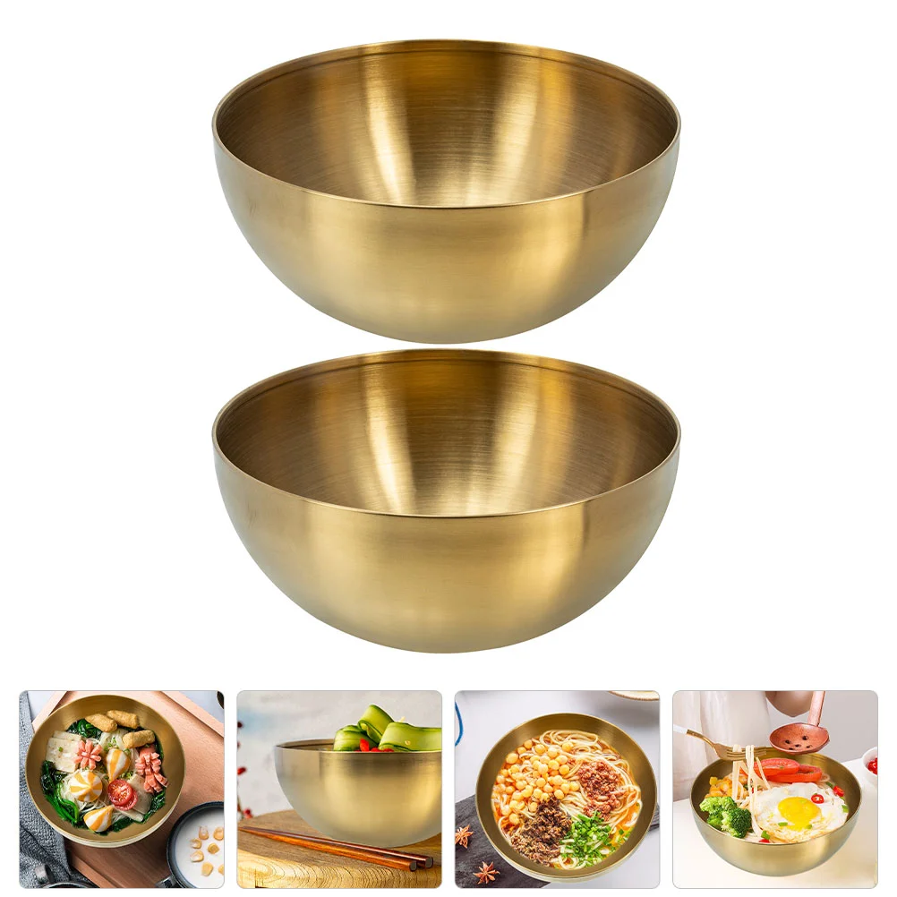 2 Pcs Stainless Steel Salad Bowl Trifle Rice Holder Nut Food Multifunctional Toddler Container Home
2 Pcs Stainless Steel Salad Bowl Trifle Rice Holder Nut Food Multifunctional Toddler Container Home