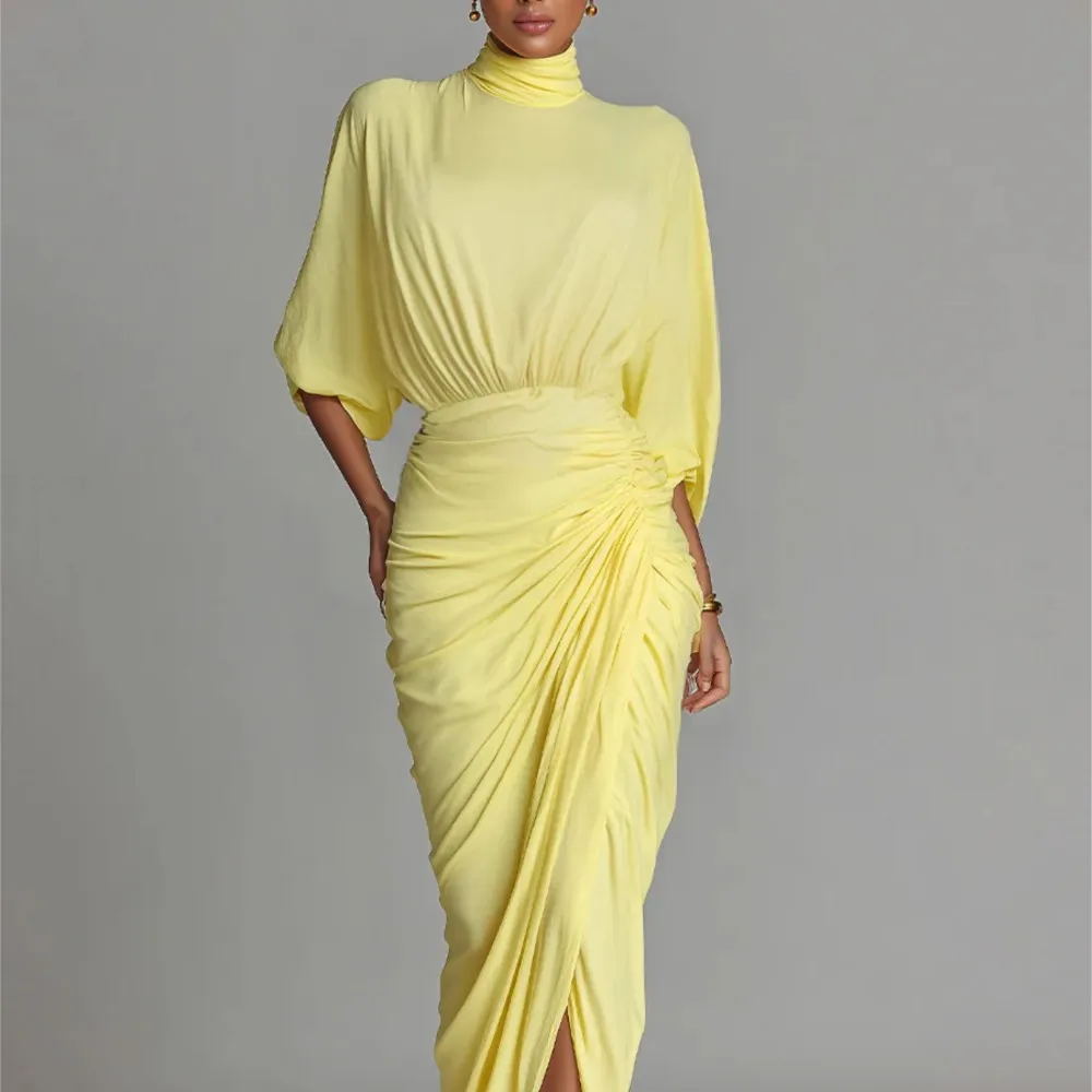 Elegant Spring Autumn Casual Dress Solid Color Fashion Slim Fit Woman Clothes Long-sleeved Pleated High-waisted Long Dresses
Elegant Spring Autumn Casual Dress Solid Color Fashion Slim Fit Woman Clothes Long-sleeved Pleated High-waisted Long Dresses