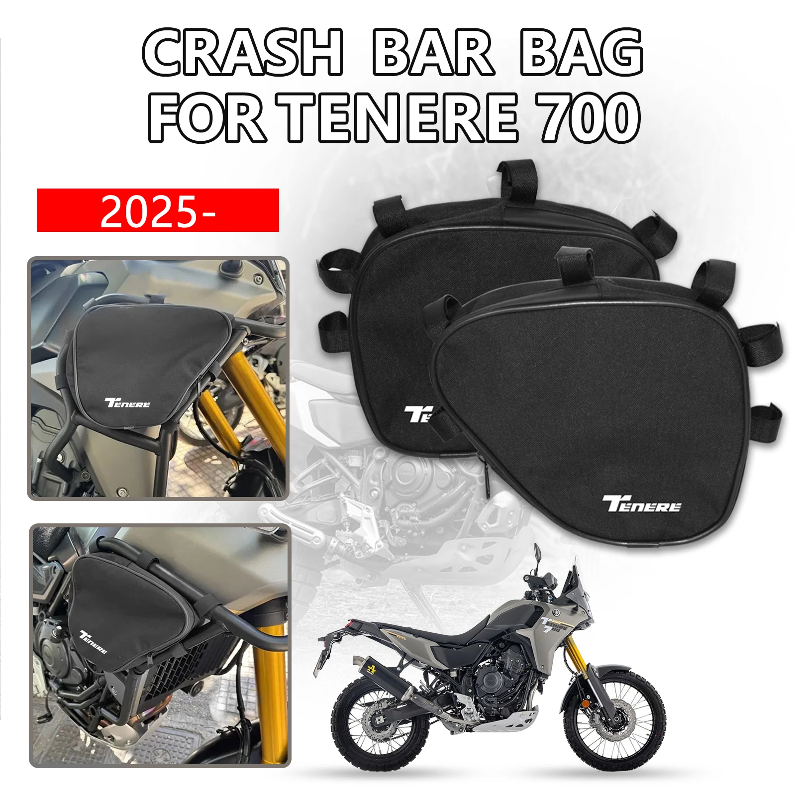 Motorcycle Frame Crash Bars Waterproof Bag Repair Tool Placement Bag For Yamaha TENERE 700 tenere 700 2025-
Motorcycle Frame Crash Bars Waterproof Bag Repair Tool Placement Bag For Yamaha TENERE 700 tenere 700 2025-