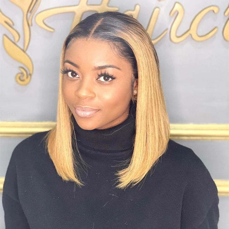 Black Root Ombre 1B/27 Straight BOB Lace Front Human Hair Wig 13x4 Lace Frontal Ombre Color Short Bob Wigs Human Hair
Black Root Ombre 1B/27 Straight BOB Lace Front Human Hair Wig 13x4 Lace Frontal Ombre Color Short Bob Wigs Human Hair