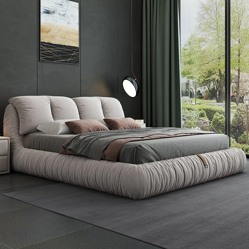 Cream wind Modern bed marriage minimalist master bedroom 1.8 meters bed double Comfortable letto matrimoniale luxury furniture
Cream wind Modern bed marriage minimalist master bedroom 1.8 meters bed double Comfortable letto matrimoniale luxury furniture