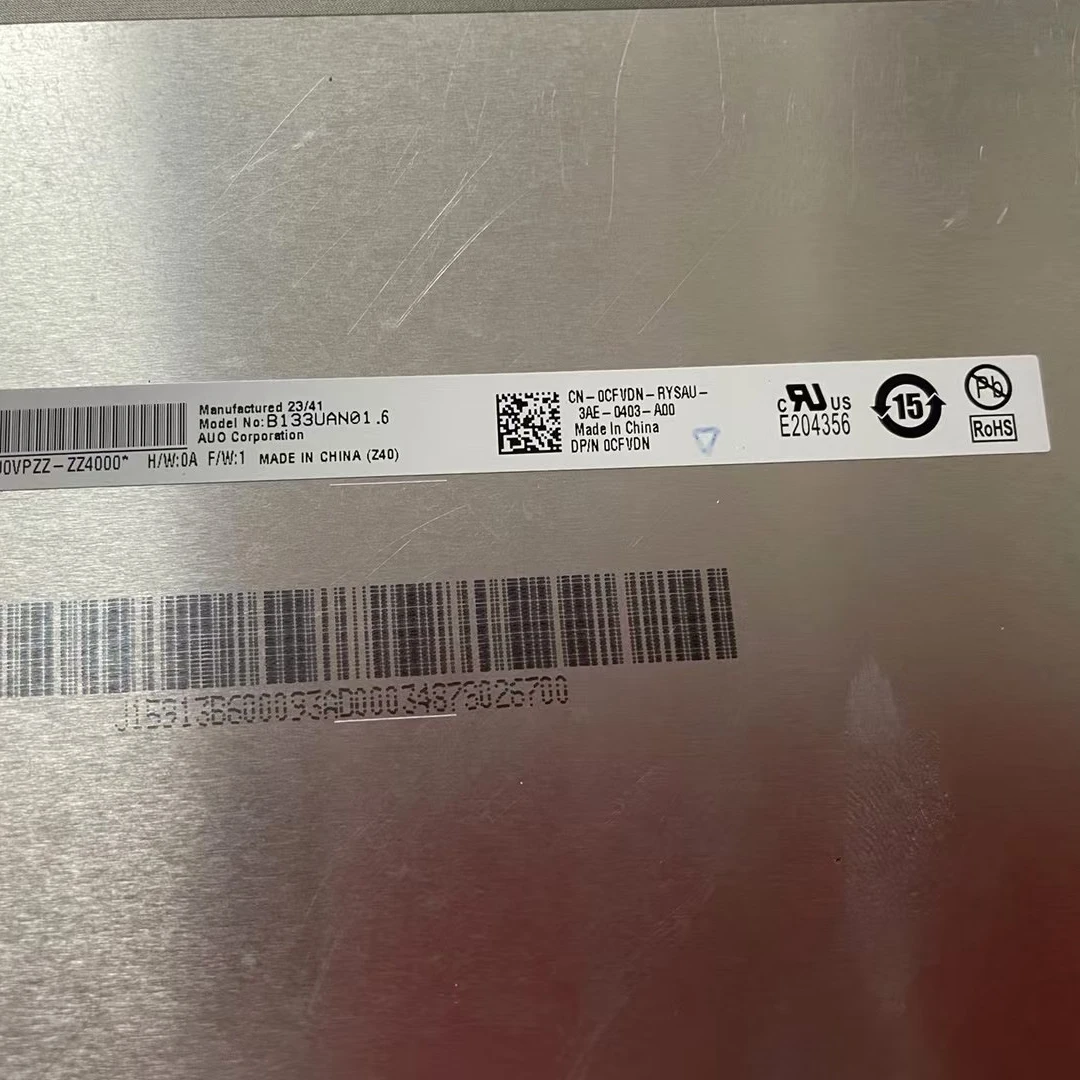 B133UAN01.6 NV133WUM-N43 1920x1200 IPS Laptop Lcd Screen Panel
B133UAN01.6 NV133WUM-N43 1920x1200 IPS Laptop Lcd Screen Panel