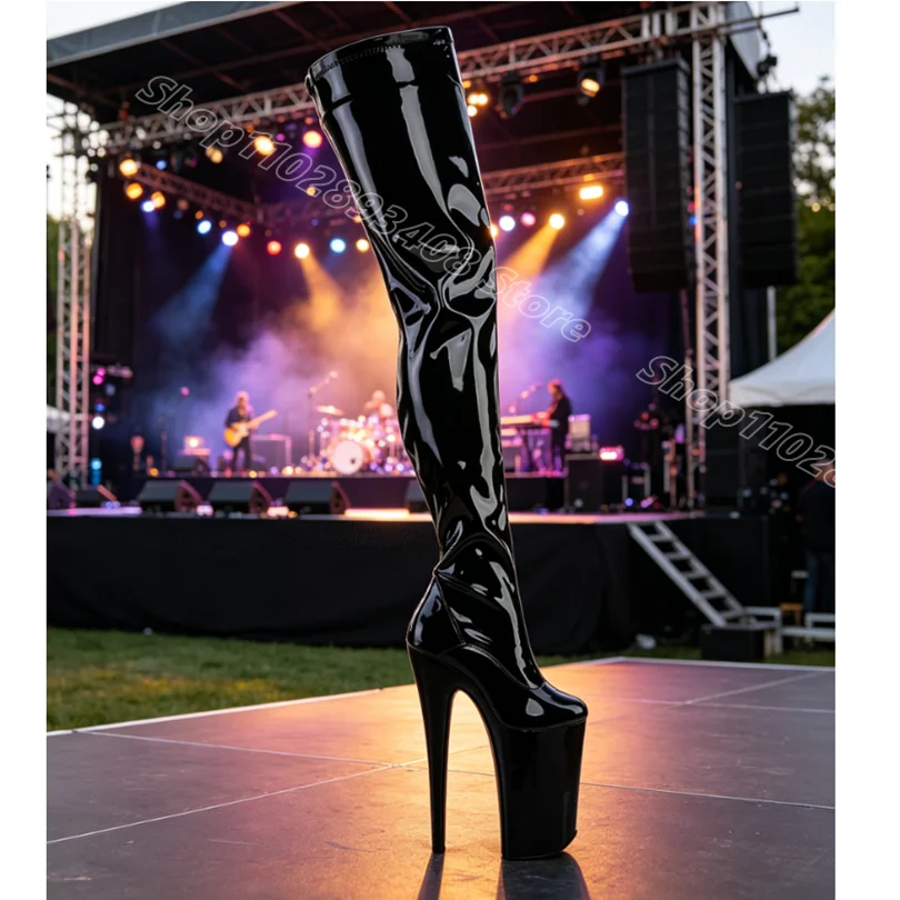 Black Platform Over Knee Boots Round Toe Stylish Spring Performance for Women Dancing Sexy Over Knee Boots Zapatos Para Mujere
Black Platform Over Knee Boots Round Toe Stylish Spring Performance for Women Dancing Sexy Over Knee Boots Zapatos Para Mujere