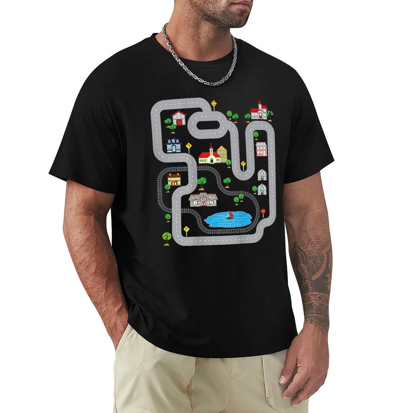 Playmat Train Car Race Track Printed On Back Road T-Shirt plain kawaii clothes anime clothes mens designer clothes
Playmat Train Car Race Track Printed On Back Road T-Shirt plain kawaii clothes anime clothes mens designer clothes