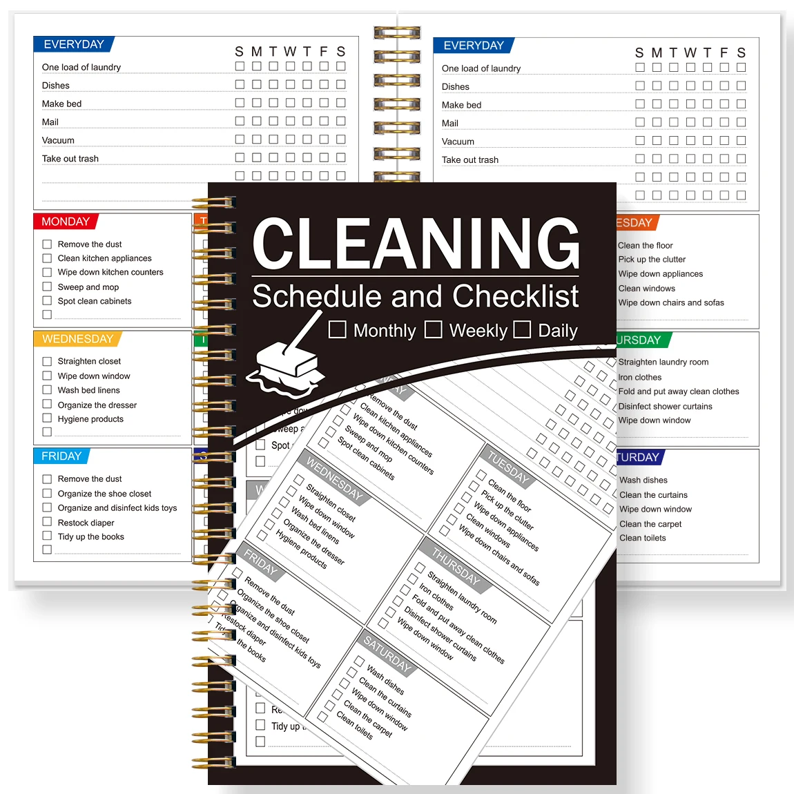 Cleaning Schedule Planner Spiral Notebook Daily Weekly Monthly Cleaning Checklist Home Organizer A5 Task Log Book
Cleaning Schedule Planner Spiral Notebook Daily Weekly Monthly Cleaning Checklist Home Organizer A5 Task Log Book