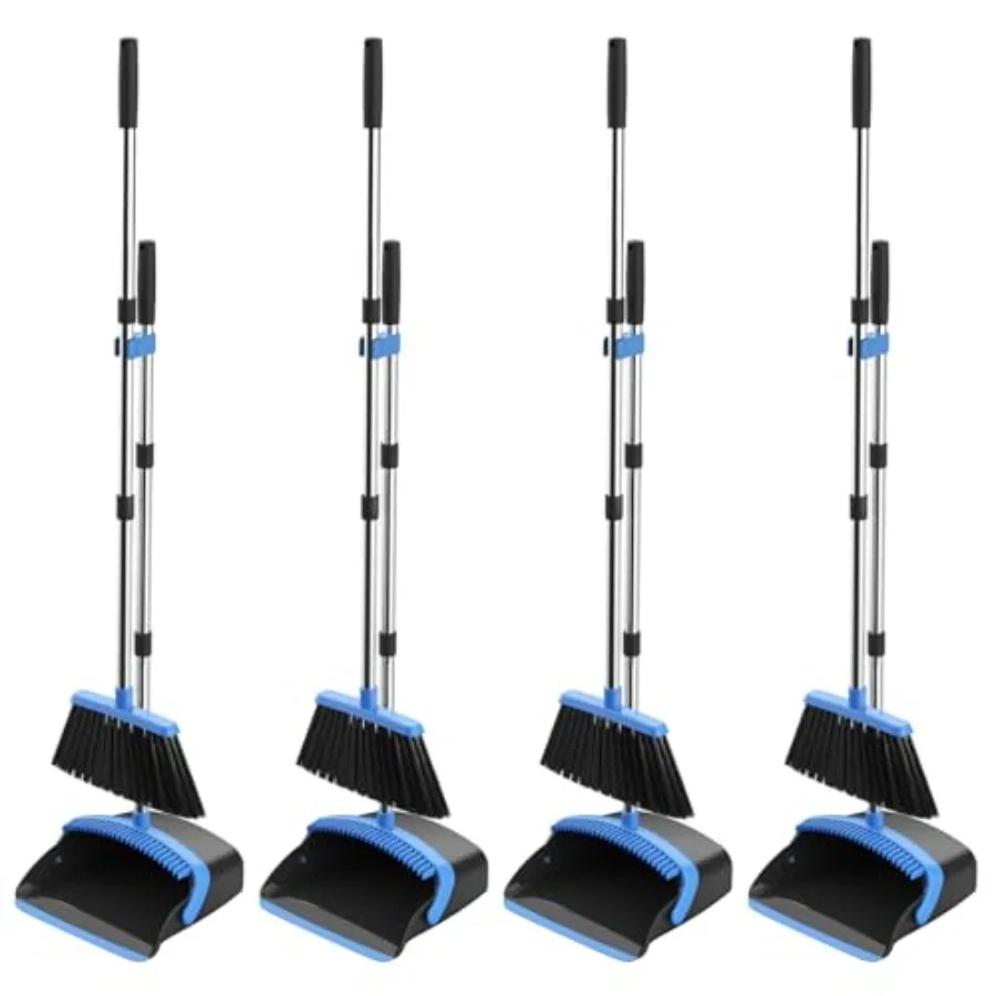 Broom and Dustpan Set 52-in Long Adjustable Handle Broom Dustpan Combo with Dust pan Teeth to Automatically Clean Hair Suitable
Broom and Dustpan Set 52-in Long Adjustable Handle Broom Dustpan Combo with Dust pan Teeth to Automatically Clean Hair Suitable