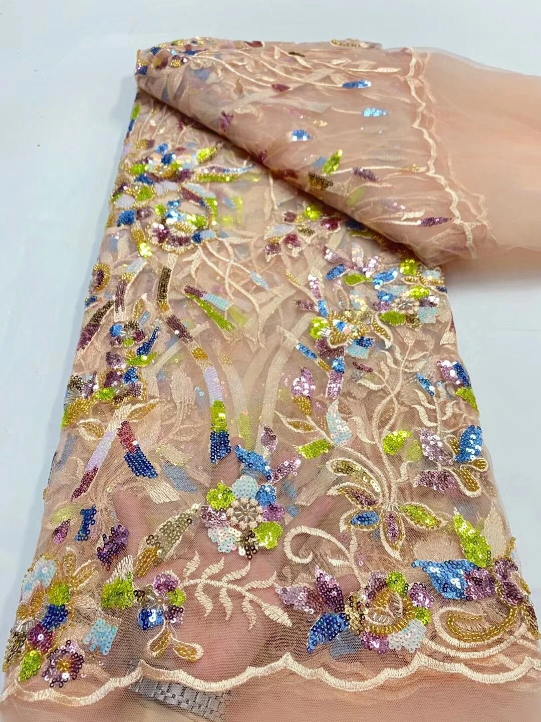 African Nigerian Tulle with Sequins Embroidery, Lace Fabric, Sewing Beads, Stone Prom Dresses, High Quality, 2024, 5Yards,DP0098
African Nigerian Tulle with Sequins Embroidery, Lace Fabric, Sewing Beads, Stone Prom Dresses, High Quality, 2024, 5Yards,DP0098