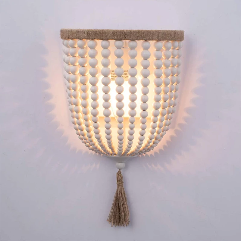 European Wooden Beads Wall Lamp Flax Thread Country Bedside Wall Lights Resort Hotel Entrance Foyer Home Decorating Lighting
European Wooden Beads Wall Lamp Flax Thread Country Bedside Wall Lights Resort Hotel Entrance Foyer Home Decorating Lighting