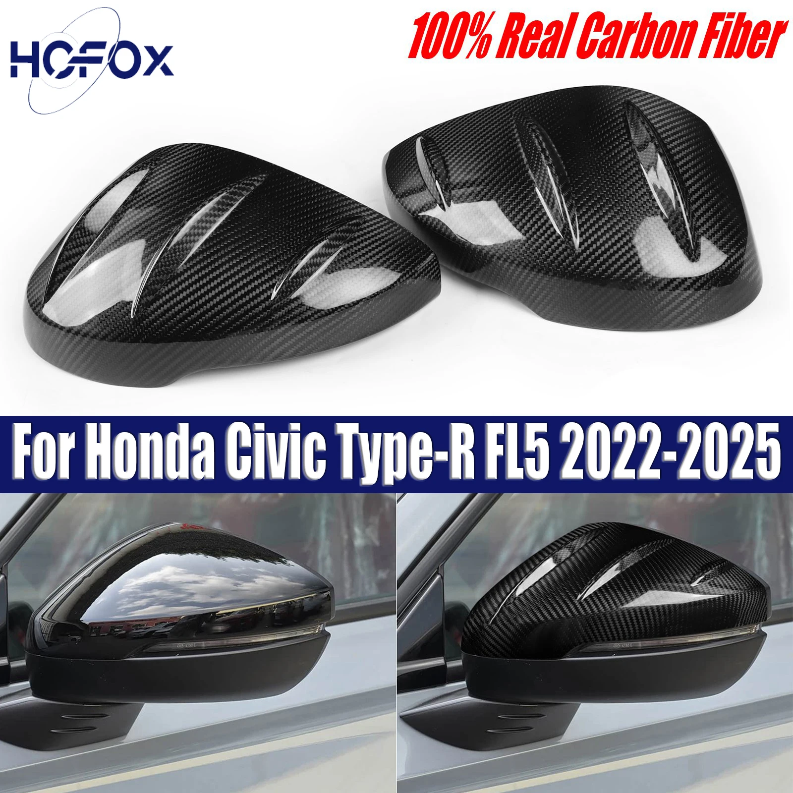 Real Carbon Fiber Side Mirror Cap Add-on Covers For Honda Civic Type-R FL5 2022-2025 Side Mirror Cover Caps
Real Carbon Fiber Side Mirror Cap Add-on Covers For Honda Civic Type-R FL5 2022-2025 Side Mirror Cover Caps