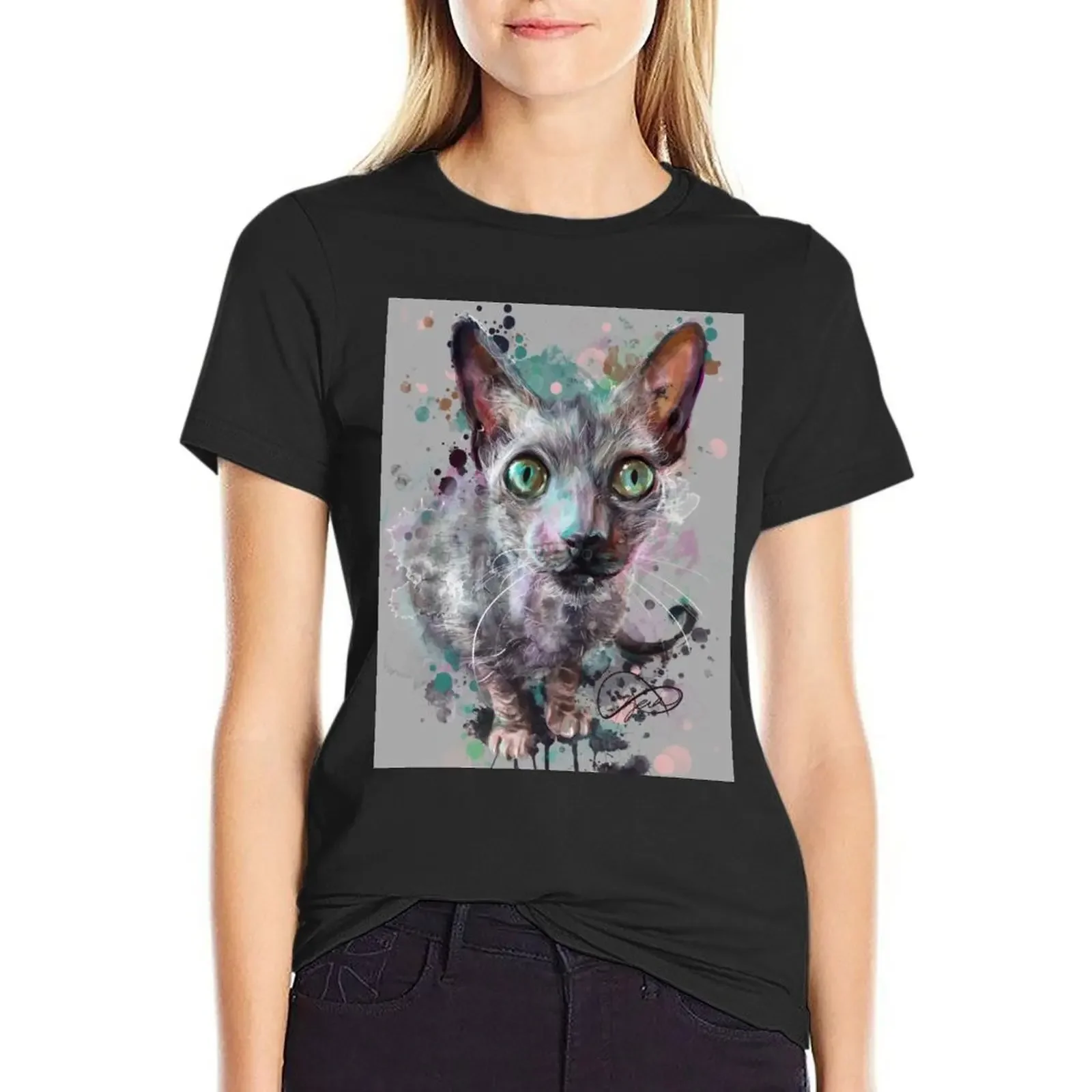 Vincent The Lykoi T-Shirt kawaii clothes animal print sweat t shirts for Women loose fit
Vincent The Lykoi T-Shirt kawaii clothes animal print sweat t shirts for Women loose fit