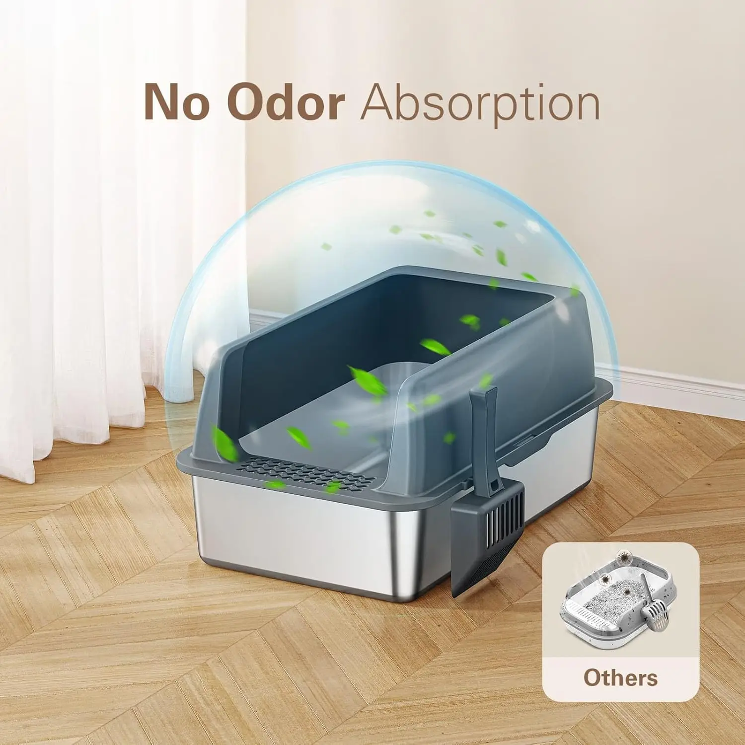 Лоток из нержавеющей стали с крышкой, очень большие кошачьи лотки, большой металлический лоток XL для больших кошек с высокими стенками, новый
Лоток из нержавеющей стали с крышкой, очень большие кошачьи лотки, большой металлический лоток XL для больших кошек с высокими стенками, новый