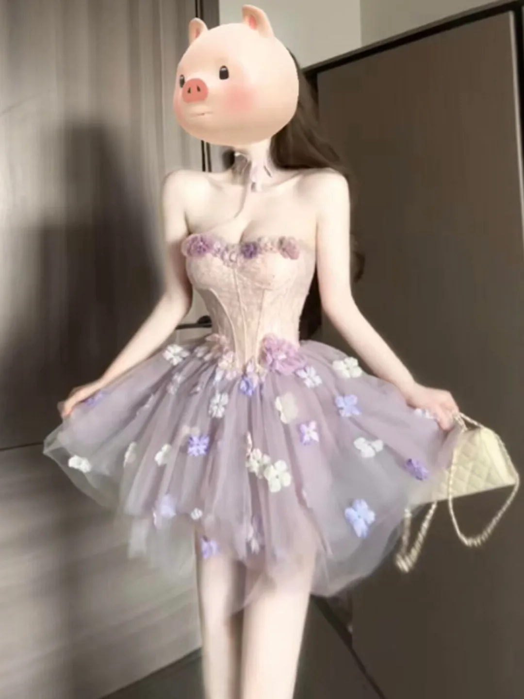 Summer Soft Breeze Floral Halter Crop Top Puffy Net Short Skirt Dress Small Stature Women's Cotton Holiday Style Dresses
Summer Soft Breeze Floral Halter Crop Top Puffy Net Short Skirt Dress Small Stature Women's Cotton Holiday Style Dresses