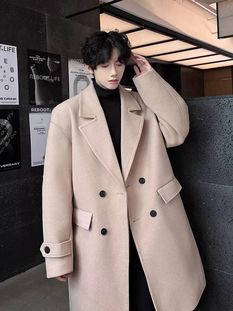 Мужское шерстяное пальто средней длины, осенне-зимнее, двубортное, модное, в британском стиле, теплое, повседневное, молодежное, городское
Мужское шерстяное пальто средней длины, осенне-зимнее, двубортное, модное, в британском стиле, теплое, повседневное, молодежное, городское