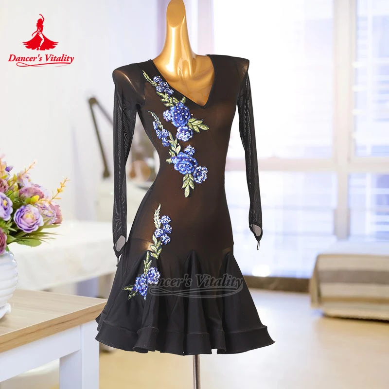 Salsa Samba Rumba Decorative Pattern Dresses Customized Adult Latin Long Sleeves Training&Performance Clothing Dancer's Vitality
Salsa Samba Rumba Decorative Pattern Dresses Customized Adult Latin Long Sleeves Training&Performance Clothing Dancer's Vitality