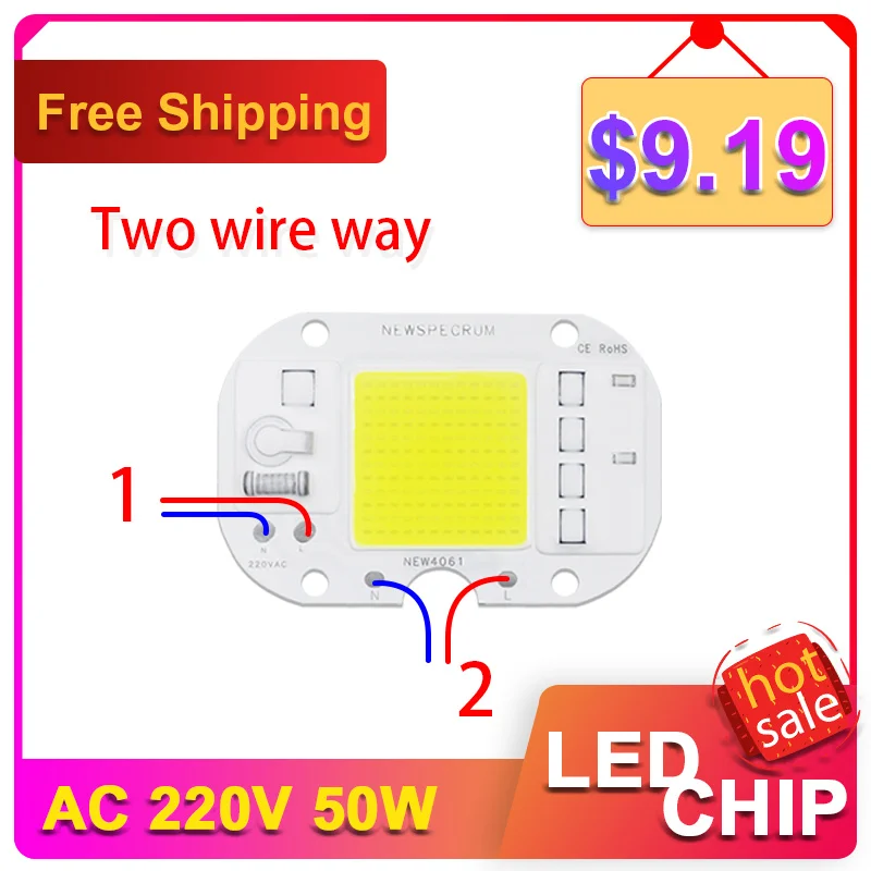 Chip LED COB 50W Two Welding Methods Driverless Lamp Beads UV 395nm 4000K Natura White for Lampada Flood Light Module LED Chip
Chip LED COB 50W Two Welding Methods Driverless Lamp Beads UV 395nm 4000K Natura White for Lampada Flood Light Module LED Chip