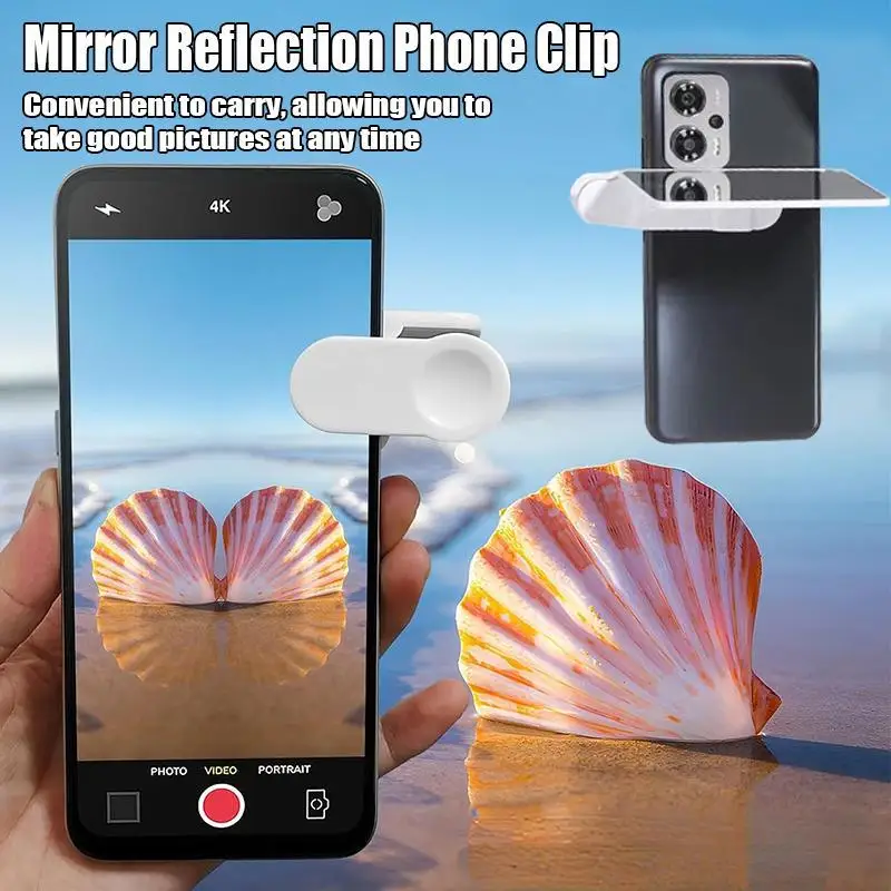 Phone Mirror Clip, Portable Selfie Reflector for Creative Reflection Photography
Phone Mirror Clip, Portable Selfie Reflector for Creative Reflection Photography