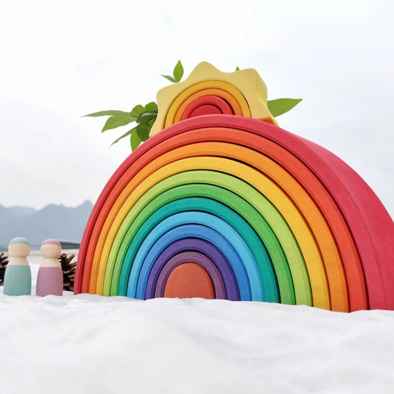High-quality basswood rainbow building blocks children stacking fun building early education puzzle parent-child interactive toy
High-quality basswood rainbow building blocks children stacking fun building early education puzzle parent-child interactive toy