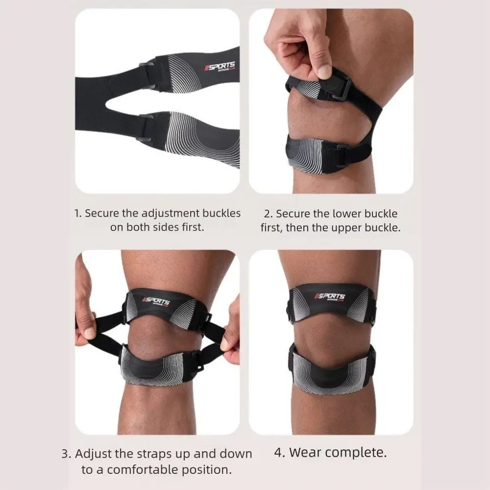 Polyester Patellar Strap Compression Adjustable Patellar Tendon Support Breathable Non-Slip Design Knee Brace Basketball Games
Polyester Patellar Strap Compression Adjustable Patellar Tendon Support Breathable Non-Slip Design Knee Brace Basketball Games