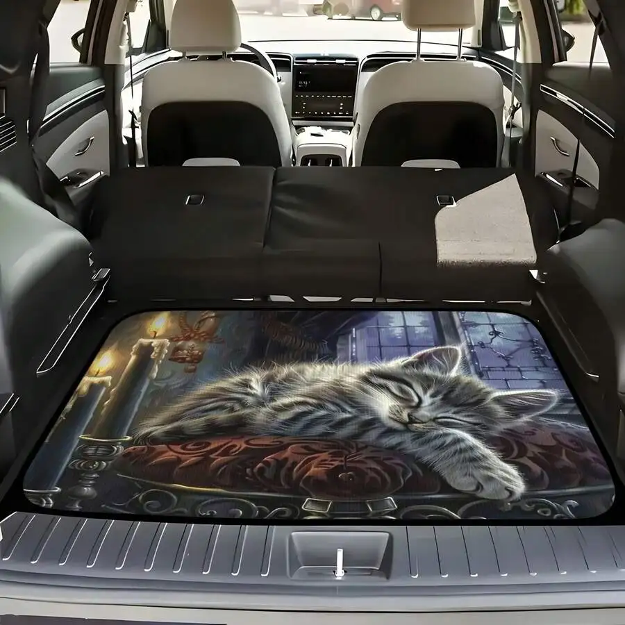 Car Trunk Mat With Sleeping Cat Print Durable Liner For Vehicle Cargo Area
Car Trunk Mat With Sleeping Cat Print Durable Liner For Vehicle Cargo Area