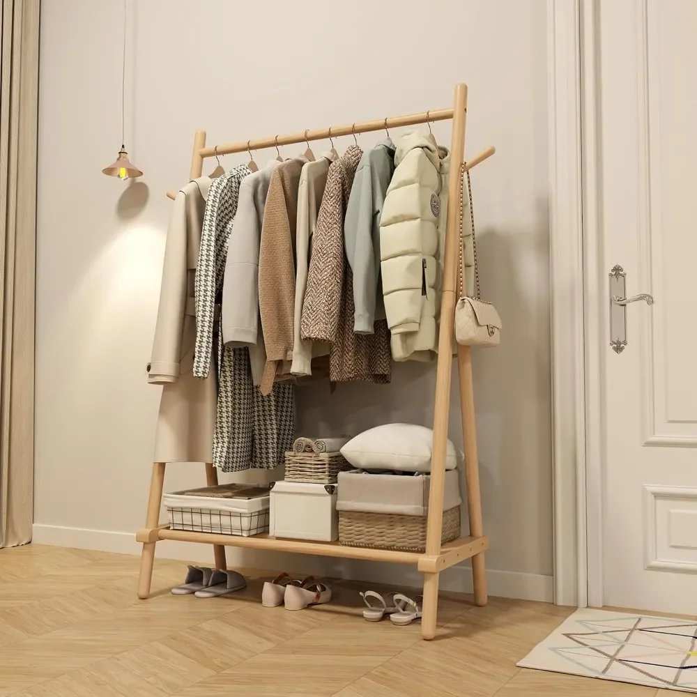 Solid wood hangers, hangers with racks and hooks, sturdy and portable, hangers for hanging clothes, coats, skirts, bags
Solid wood hangers, hangers with racks and hooks, sturdy and portable, hangers for hanging clothes, coats, skirts, bags