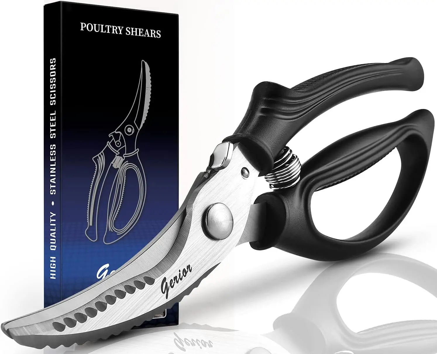 Heavy Duty Poultry Shears for Cutting Chicken, Meat, and Vegetables with Spring Loaded Handle
Heavy Duty Poultry Shears for Cutting Chicken, Meat, and Vegetables with Spring Loaded Handle