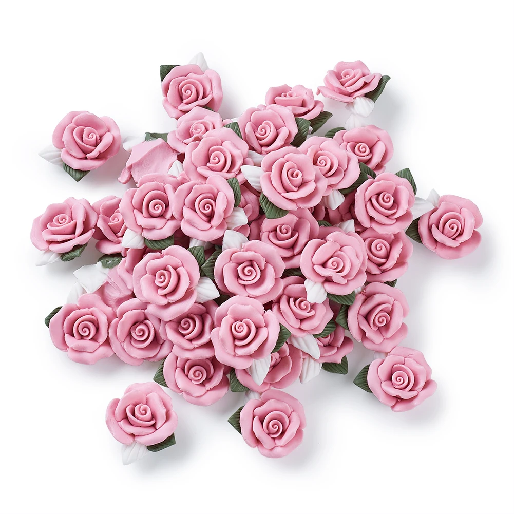 20Pcs Handmade Flatback Polymer Clay Rose Flower Cabochon Porcelain Beads Charms For DIY Craft Jewelry Making Accessories
20Pcs Handmade Flatback Polymer Clay Rose Flower Cabochon Porcelain Beads Charms For DIY Craft Jewelry Making Accessories