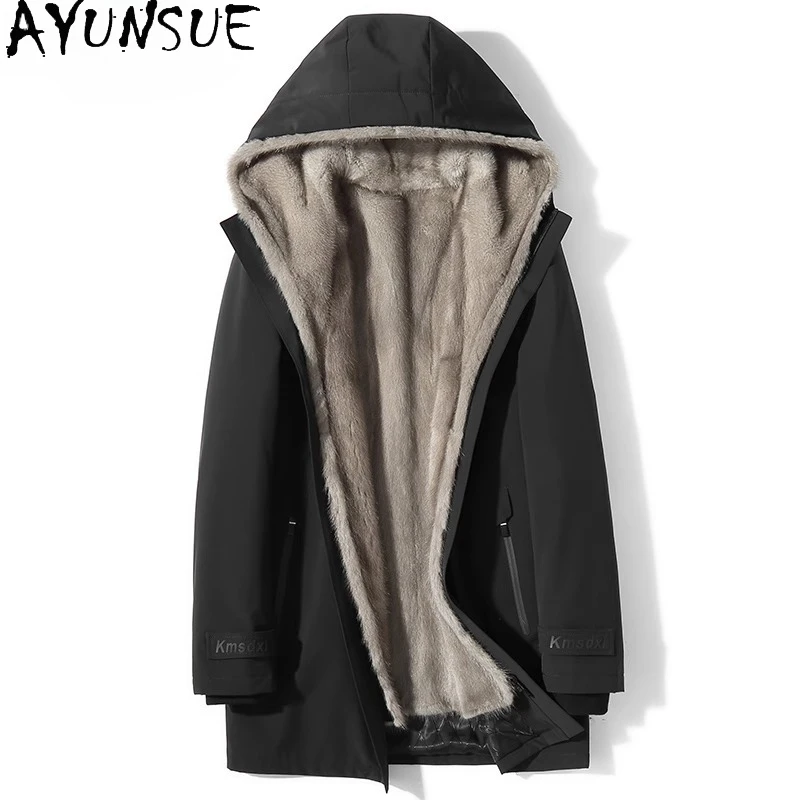 AYUNSUE Real Fur Parkas Men Clothing Luxury Detachable Mink Fur Liner Natural Fur Coat Man Warm Hooded Coats Jackets Mid-length
AYUNSUE Real Fur Parkas Men Clothing Luxury Detachable Mink Fur Liner Natural Fur Coat Man Warm Hooded Coats Jackets Mid-length